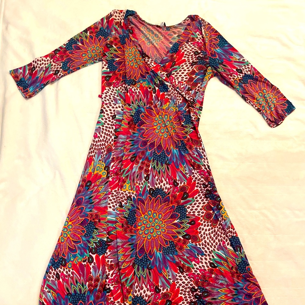 Janette Sundress with Colorful Print, Medium